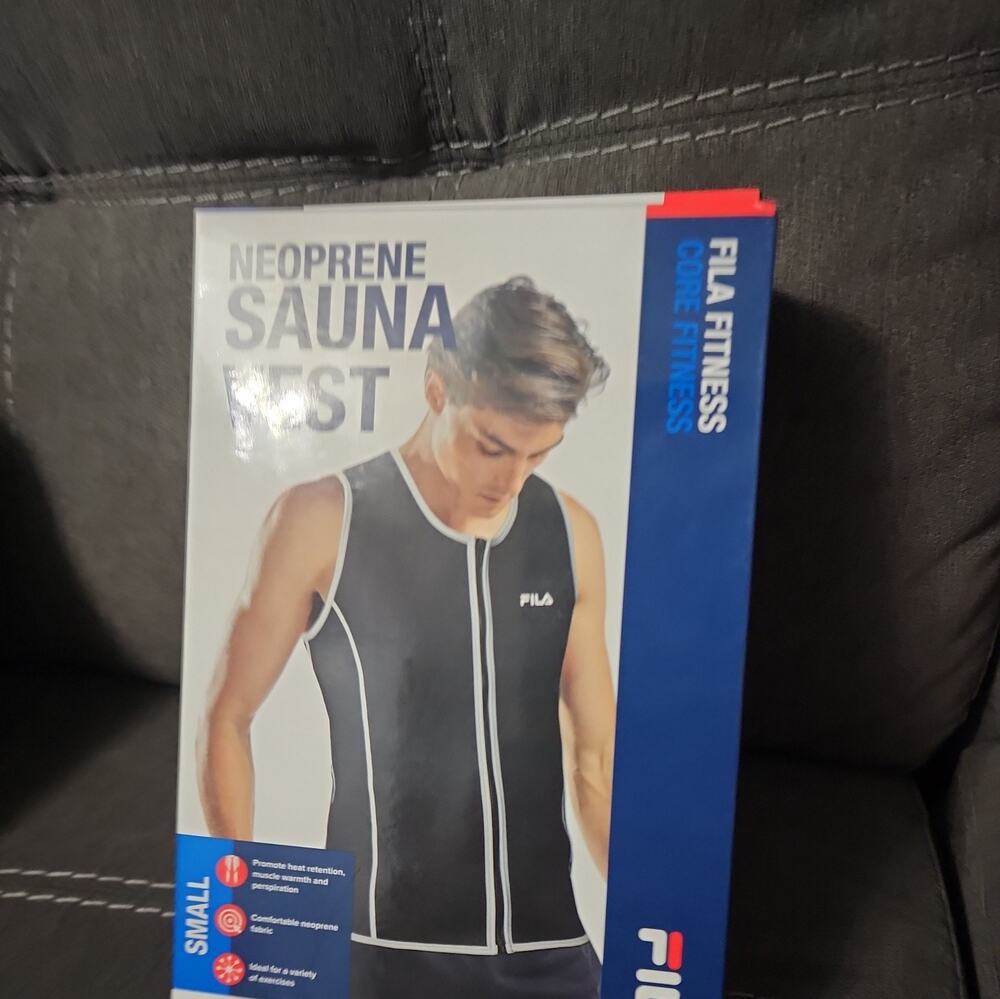 Fila*Neoprene Sauna Vest*New In Box*Size Small*Zip Front*Burn The Fat*Slim Up*